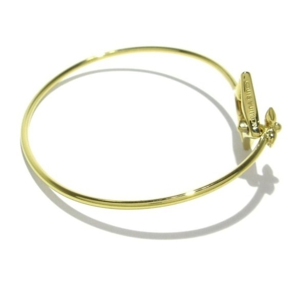 100% Authentic  LOUIS VUITTON Rigid Flower Gram Gold Bracelet 447-032724 - Picture 2 of 9